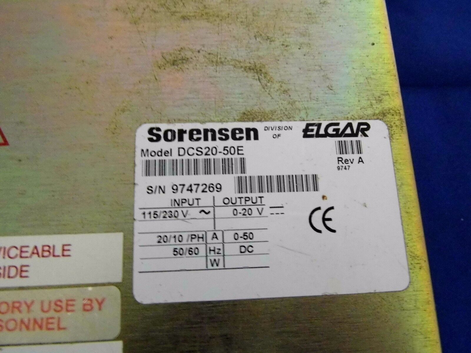 SORENSEN DCS20-50 (fully tested) 60 DAY WARRANTY (3 in stock) SORENSEN DCS20-50 (fully tested) 60 DAY WARRANTY (3 in stock)